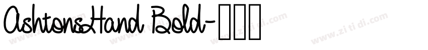 AshtonsHand Bold字体转换